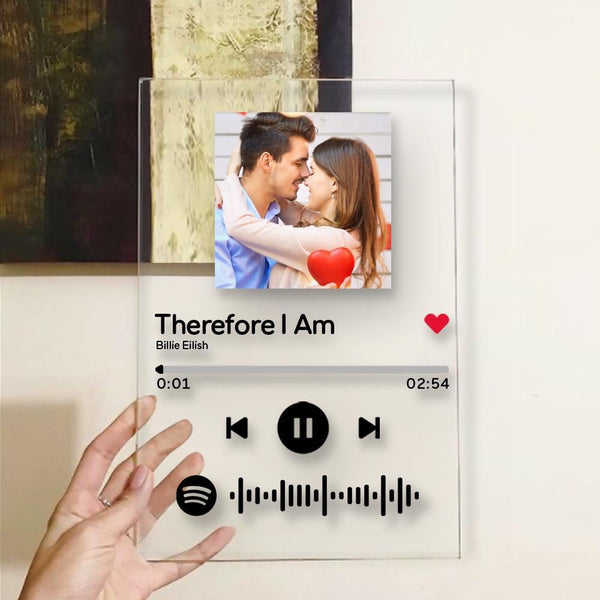 Le Meilleur Cadeau de La Saint-Valentin Spotify Code Personnalisé Musique Chanson Plaque Cadre Couverture de L'Album Spotify avec Code