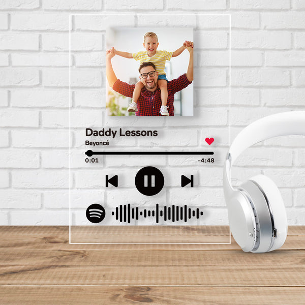 Vente de Fête des Pères Cadeau Fête des Pères Personnalisés Plaque de Musique Spotify Code Personnalisée