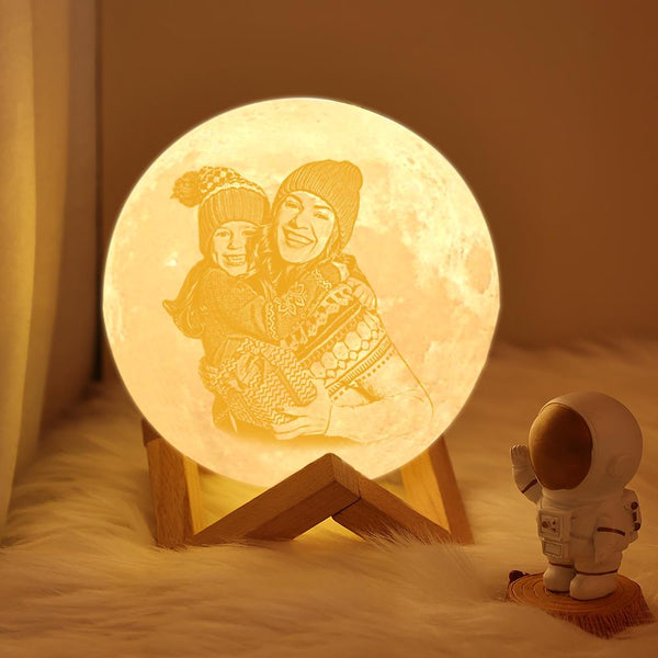 Lune Lampe Photo Personnalisé Impression 3D Créative Cadeaux Pour Famille Blanc