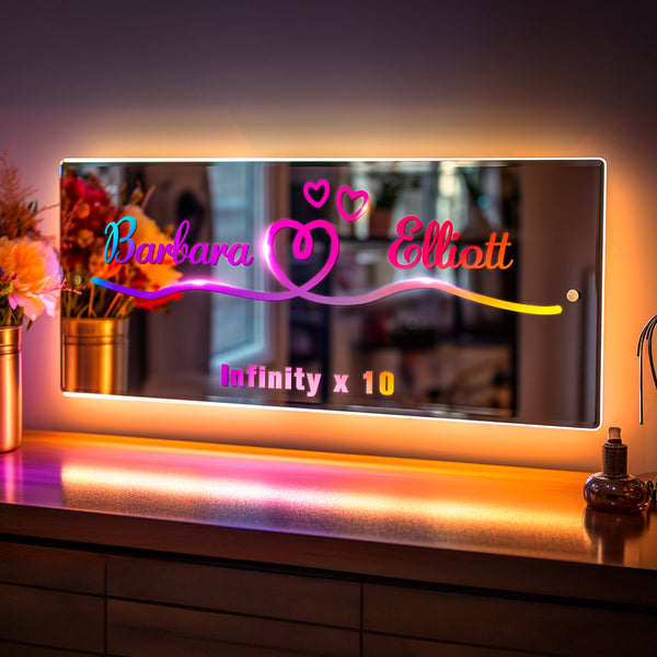 Custom Mirror Night Light Anniversary Gifts for Lover Special Gift - maplunelampefr
